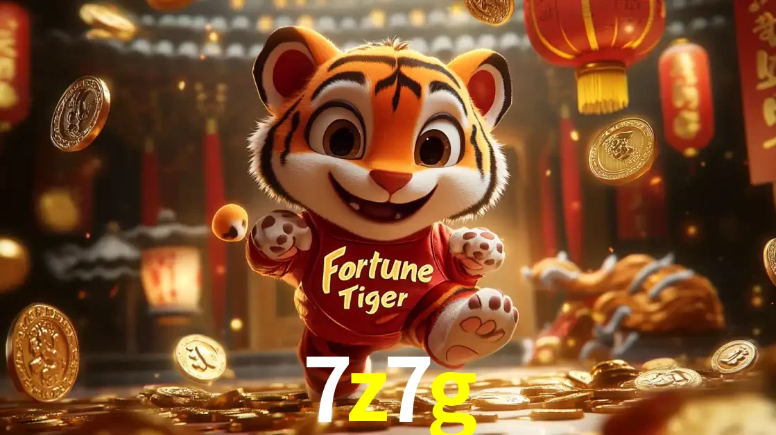 O alegre personagem do Fortune Tiger correndo sobre um caminho de moedas de ouro, simbolizando os grandes prêmios e a diversão do popular jogo de slot do 7z7g.